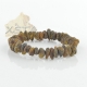 Raw amber bracelet light green Chips style